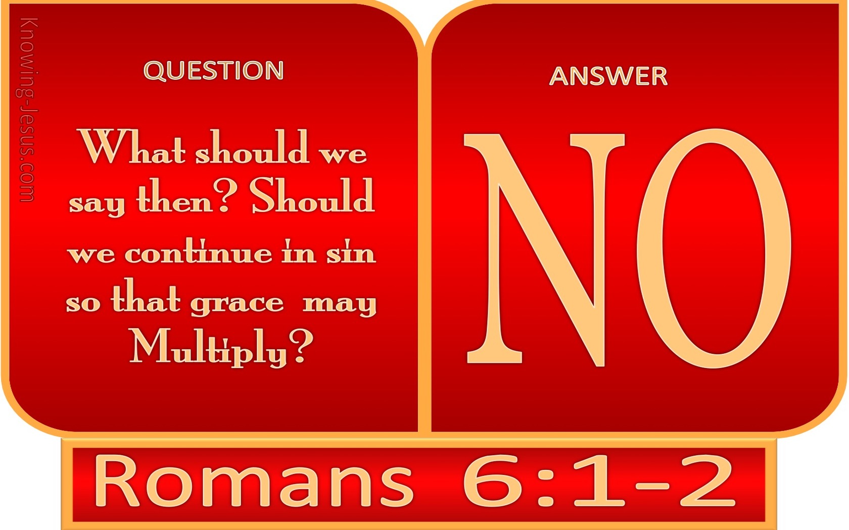 Romans 6:1 God Forbid That We Continue In Sin (beige)